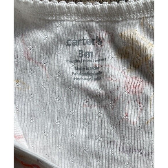 Carter's Floral & Hearts Sleepers Footies Pajamas  2-Way Zipper 3M Lot of 3 NWOT - Picture 9 of 14